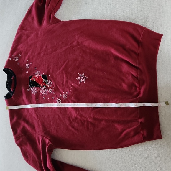 Vintage Trilogy By Morning Sun Cardinal Embroidered Christmas Sweater Small - Picture 7 of 8
